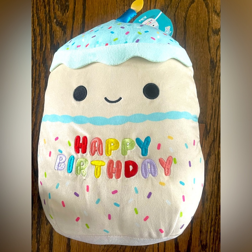 NWT kiks the happy birthday cake squishmallow